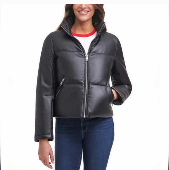 Levi's Jackets & Blazers - Levi's Ladies' Faux Leather Puffer Jacket